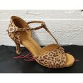 BDDance - 2358 Latin shoe Leopard Satin