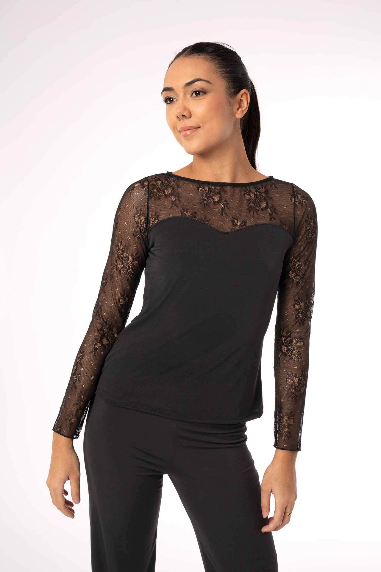 Intermezzo Dance shirt - 6649 Fiama Zwart