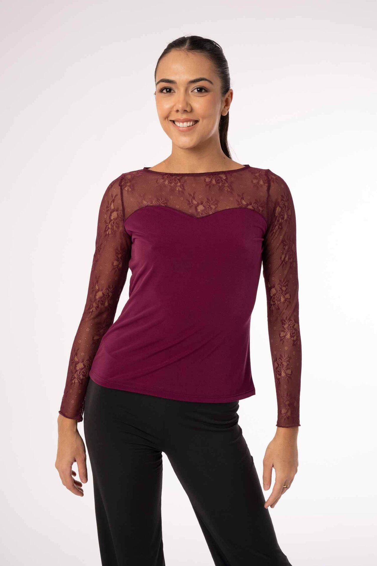 Intermezzo Dance shirt - 6649 Fiama Garnet