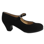 Begona Cervera Salon Correa Flamenco Shoe Black nubuknahk