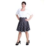 Miatre Mia-tuote - 728 Swing skirt PolkaDot black and white