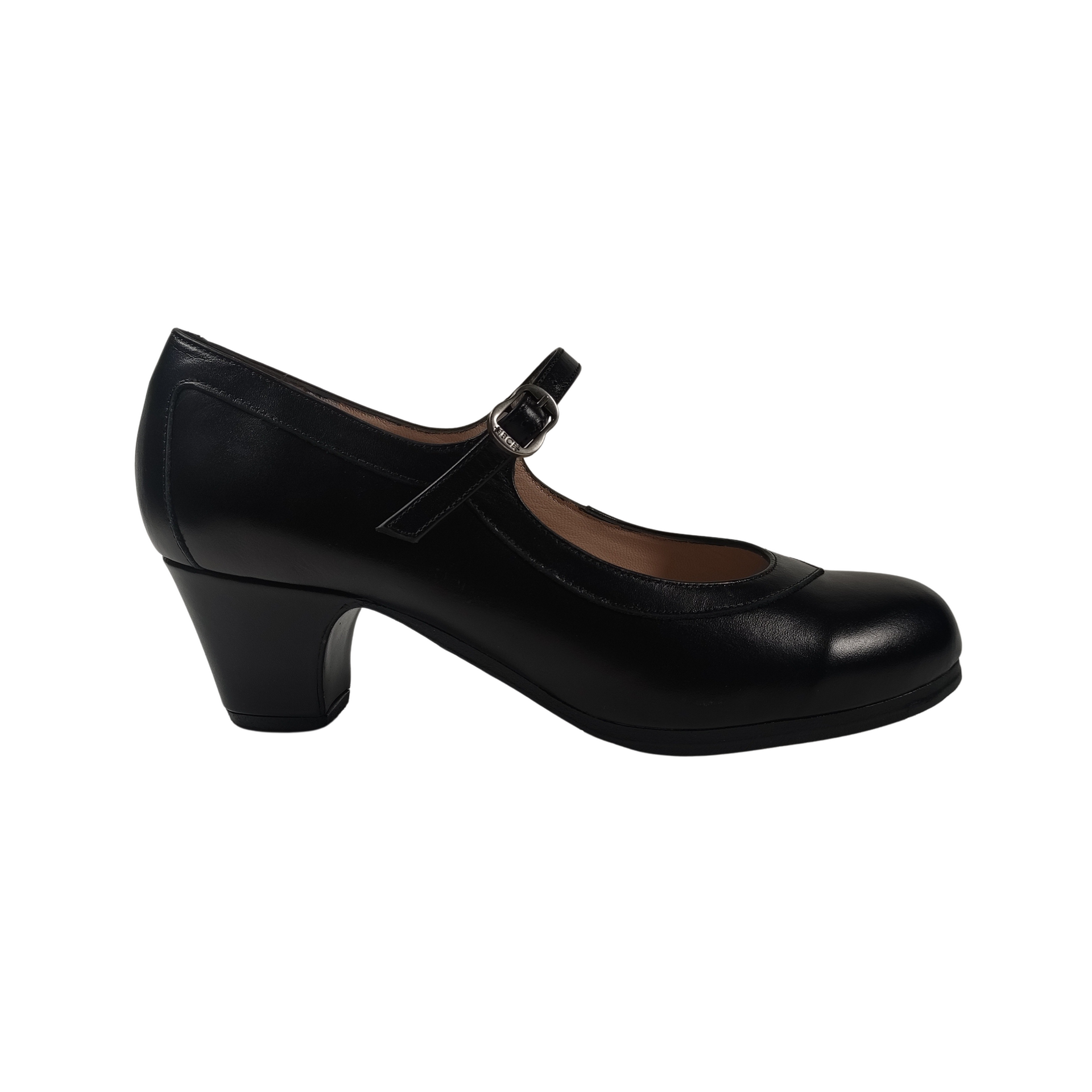 Begona Cervera Salon Correa Flamenco Shoe Black leather