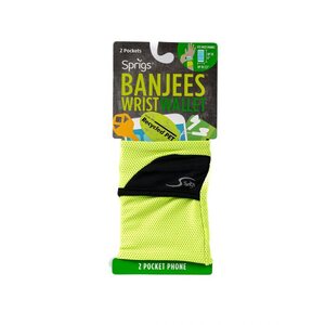 Banjees Wrist Wallet - Sport Mesh, Neon keltainen, One size