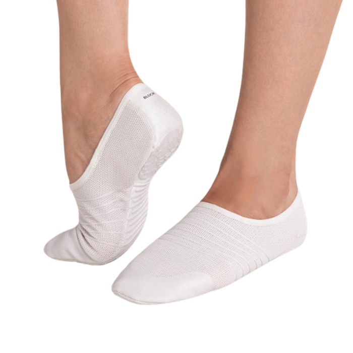 Bloch Grip Socks - S2240 Flex Studio Shoes Bílá