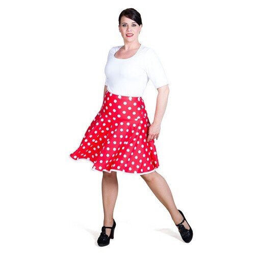 Miatre Hame - 728 Swing PolkaDot punavalkoinen