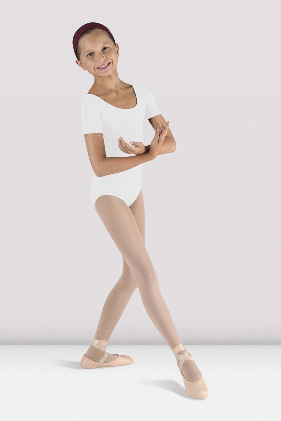 Bloch Lyhythihainen balettipuku lapsille - CL5402 Valkoinen