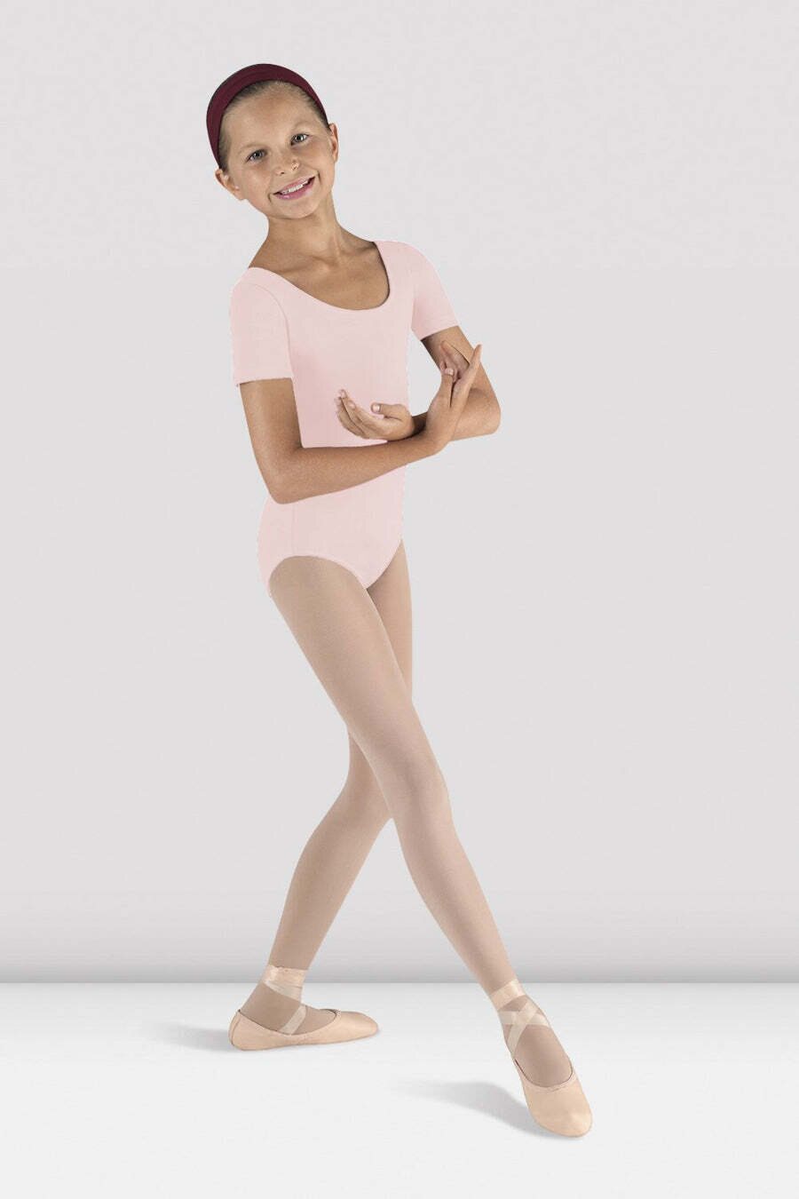 Bloch Lyhythihainen balettipuku lapsille - CL5402 Vaaleanpunainen