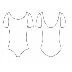 Bloch Short SLV Round Neck Leo - CL5402